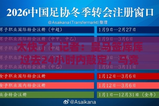 明升买球视频直播网站:太快了！记者：皇马签库库过去24小时内敲定，马竞有谈但他选皇马